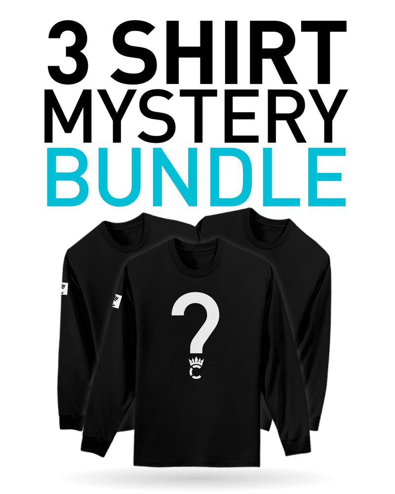 3 Shirt Mystery Bundle - Adult Long Sleeve Tees