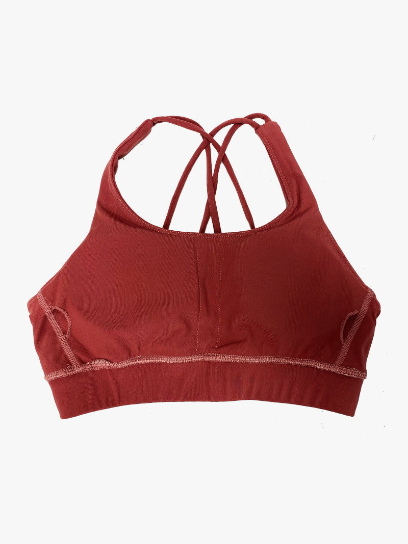Ladies Free Spirit Sports Bra - Claret
